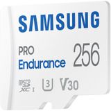 Samsung PRO Endurance microSD-geheugenkaart, 256 GB, microSDXC UHS-I U3, 100 MB/s, videobewaking, geheugenkaart met adapter, MB-MJ128KA