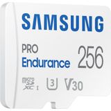 Samsung PRO Endurance microSD-geheugenkaart, 256 GB, microSDXC UHS-I U3, 100 MB/s, videobewaking, geheugenkaart met adapter, MB-MJ128KA