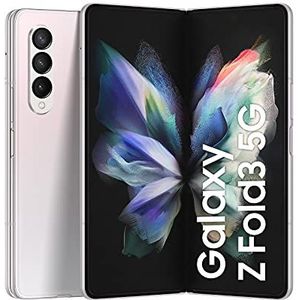 Samsung Galaxy Z Fold3 5G opvouwbare mobiele telefoon zonder abonnement, 7,6 inch groot display, 256 GB geheugen, fantoom, zilver