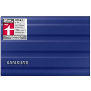 Samsung - Portable SSD T7 Shield - 1TB - USB 3.2 Gen 2 - Blauw