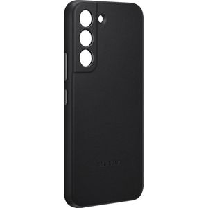Samsung Galaxy S22 Plus - Lederen Hoesje - Zwart - Bescherming voor Smartphone