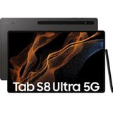 Samsung Galaxy Tab S8 Ultra SM-X906B 5G 256 GB 37,1 cm (12"") Qualcomm Snapdragon 12 GB Grijs