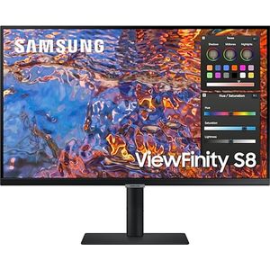 Samsung ViewFinity S8 S80PB (3840 x 2160 Pixels, 27""), Monitor, Zwart