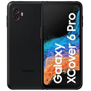 Samsung Galaxy XCover6 Pro Android Smartphone, waterdicht, 6,6 inch display, 6 GB RAM en 128 GB, uitbreidbaar intern geheugen, 4050 mAh³ accu, zwart