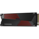 Samsung 990 Pro MZ-V9P1T0CW interne SSD harde schijf met NVMe M.2 PCIe 4.0 koellichaam, 1 TB