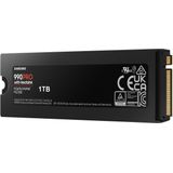 Samsung 990 Pro MZ-V9P1T0CW interne SSD harde schijf met NVMe M.2 PCIe 4.0 koellichaam, 1 TB