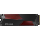 Samsung Interne SSD 990 PRO met koellichaam, NVMe M.2 PCle 4.0, 2 TB, leessnelheid tot 7450 MB/s, intelligent warmtebeheer, MZ-V9P2T0CW