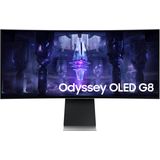 Samsung Odyssey G8 OLED - G85SB 34 inch 175 Hz - Smart, S34BG850SU, UWQHD 3440x1440, 175Hz, QD-OLED 0,1ms, 1800R, 250cd/m2, 1000000:1, H/I/draaibaar, luidsprekers, USB-C 2 x 6 5 W, DisplayPort-kabel