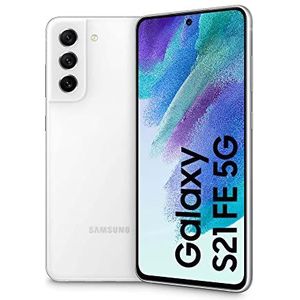 Samsung Galaxy S21 FE 5G Smartphone Android 128 GB SIM Free Display 6,4 inch Dynamic AMOLED 2X, 3 achtergronden, wit [Italiaanse versie]