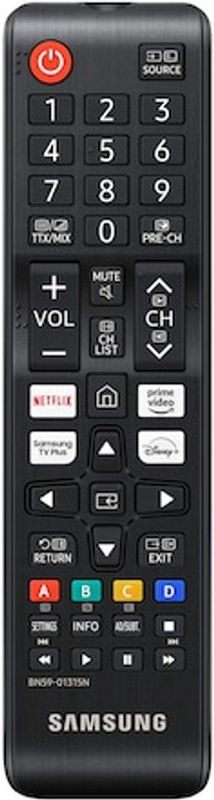 Samsung - Vg-Tm1240An/Xc - Afstandsbediening - Zwart - Compatibel met Qled en Led