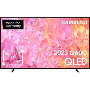 Samsung 2023 Q60C QLED QLED-TV 108 cm 43 inch Energielabel F (A - G) WiFi, UHD, Smart TV, QLED, CI+*, DVB-C, DVB-S2, DVB-T2 HD Zwart