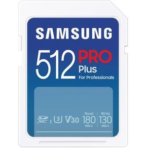 Samsung PRO Plus - SD Kaart - 512 GB - 180 & 130 MB/s