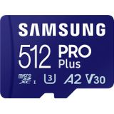 Samsung PRO Plus microSD-Karte + SD-Adapter, 512 GB, Für Mobile Gaming auf Smartphones, Tablets und Handheld Konsolen, UHS-I U3, Full HD & 4K UHD, 180 MB/s Lesen, 130 MB/s Schreiben, MB-MD512SA/EU