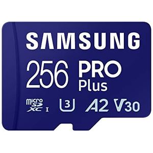 Samsung PRO Plus Micro SDXC 256 GB U3 A2 V30 Memory Card (MB-MD256SB/WW)
