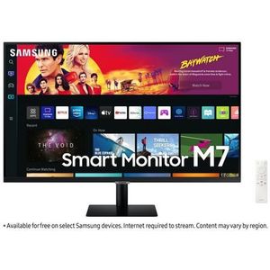 Samsung Smart Monitor M7 LS32BM700UPXEN (3840 x 2160 Pixels, 32""), Monitor, Zwart