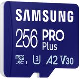 Samsung PRO Plus - Micro SD Kaart - Inclusief SD Adapter - 180 & 130 MB/s - 256 GB