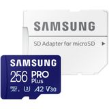 Samsung PRO Plus - Micro SD Kaart - Inclusief SD Adapter - 180 & 130 MB/s - 256 GB
