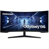 Samsung Gaming Monitor G5 C34G55TWWP, 34 Zoll, VA-Panel, UWQHD-Auflösung, AMD FreeSync Premium, Krümmung 1000R, Bildwiederholrate 165 Hz, Reaktionszeit 1 ms (MPRT), schwarz