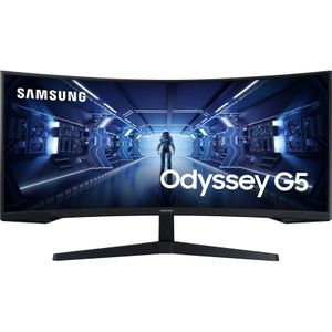 Samsung Odyssey G5 C34G55TWWP LED-monitor Energielabel G (A - G) 86.4 cm (34 inch) 3440 x 1440 Pixel 21:9 1 ms DisplayPort, HDMI, Hoofdtelefoon (3.5 mm