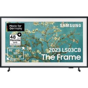 SAMSUNG QLED 4K The Frame 32 inch Fernseher (GQ32LS03CBUXZG), mattes Display, austauschbare Rahmen, Art Mode [2023]