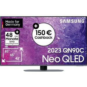 Samsung GQ50QN90CATXZG QLED-TV 125 cm 50 inch Energielabel F (A - G) UHD, QLED, CI+*, DVB-C, DVB-S2, DVB-T2 HD, WiFi, Smart TV Carbon, Zilver
