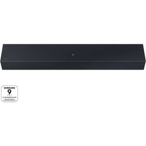 Samsung Soundbar HW-C400/ZF Serie C, 4 luidsprekers, krachtige bas met geïntegreerde Woofer, 2.0-kanaals audio, draadloze verbinding met TV, Black 2023