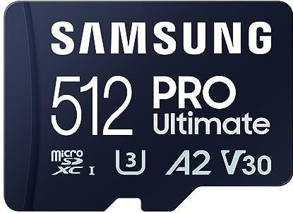 Samsung PRO Ultimate microSD-Speicherkarte inkl. SD Adapter - 512 GB