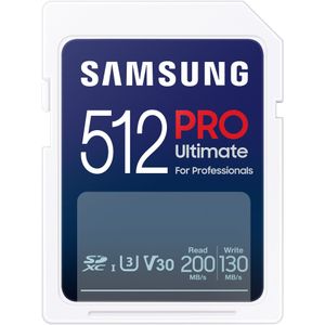 Samsung PRO Ultimate - SD Kaart - Geheugenkaart Camera - 200 & 130 MB/s - 512 GB