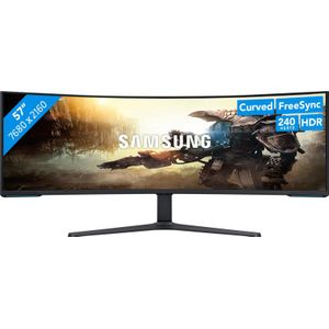 Samsung Odyssey Neo G9 LS57CG952NUXEN - Dual 4K VA Curved 240Hz Gaming Monitor - 57 Inch