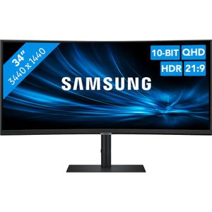 Samsung ViewFinity S65UC computer monitor 86,4 cm (34 inch) 3440 x 1440 Pixels 4K Ultra HD LED Zwart