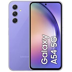 Samsung Galaxy A54 5G, Android Smartphone, 6,4 inch Dynamic AMOLED-display, 5.000 mAh accu, 128 GB/8 GB RAM mobiele telefoon in Awesome Violet
