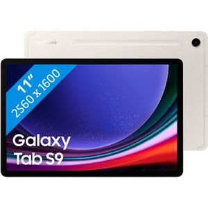 Samsung Galaxy Tab S9 WiFi (Alleen WLAN, 11"", 256 GB, Beige), Tablet, Beige