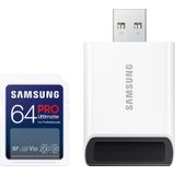 Samsung PRO Ultimate - SD Kaart met Kaartlezer - Geheugenkaart Camera - 200 & 130 MB/s - 64 GB