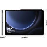 Samsung Galaxy Tab S9 FE Samsung Exynos 128 GB 27,7 cm (10.9") 6 GB Wi-Fi 6 (802.11ax) Android 13 Grijs