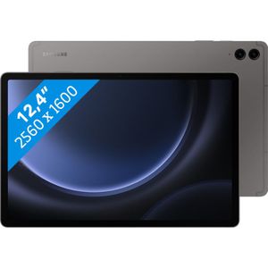Samsung Galaxy Tab S9 FE+ tablet, 12,4 inch 5G 256 GB, S Pen inbegrepen, duurzame batterij, IP 68 gecertificeerd, antraciet, Franse versie