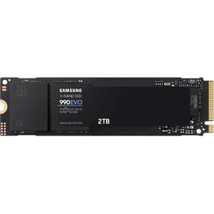 Samsung 990 EVO 2TB PCIe® 4.0 x4 / 5.0 x2, NVMe2.0 (up to 5000MB/s) NVMe M.2 (2280) Internal Solid State Drive (SSD) (MZ-V9E2T0BW)