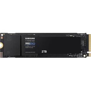 Samsung 990 EVO 2TB PCIe® 4.0 x4/5.0x2, NVMe2.0 (tot 5000 MB/s) NVMe M.2 (2280) Interne SSD (SSD) (MZ-V9E2T0BW)