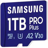 Samsung - PRO Plus - MicroSD Kaart - Kaartlezer - Zwart - 128GB