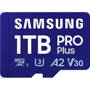 Samsung - MB-MD1T0SA/EU Pro Plus 1TB microSD-Karte + SD-Adapter