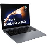 Samsung Galaxy Book4 Pro 360 Intel Core Ultra 7 155H Laptop 40,6 cm (16") Touchscreen WQXGA+ 16 GB LPDDR5x-SDRAM 1 TB SSD Wi-Fi 6E (802.11ax) Windows 11 Home Grijs