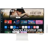 Samsung M80D Smart Monitor, 32 Zoll, 4K AI Upscaling, UHD, 60 Hz, 360 Audio Mode, Inkl. Webcam, Bildschirm mit Lautsprechern und Höhenverstellung, Smart TV Apps mit Fernbedienung, LS32DM801UUXEN