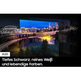 Samsung OLED 4K S90D Fernseher 77 Zoll, TV mit Neural Quantum 4K AI Gen2 Prozessor, OLED HDR+, 4K AI Upscaling, Smart TV, KI TV, GQ77S90DAEXZG, Deutsches Modell [2024]