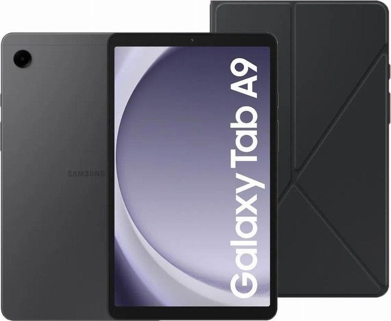 Samsung - Galaxy Tab A9 - Tablet - Zwart - 64GB - Inclusief Book Cover
