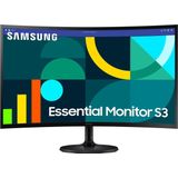 Samsung S36GD Essential Curved Monitor 27 Zoll, PC-Bildschirm mit VA-Panel, Full HD-Auflösung, 4 ms Reaktionszeit, Bildwiederholrate 100 Hz, Eco Saving Plus, Flicker Free, Schwarz, S27D364GAU
