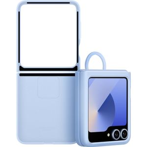 Samsung Galaxy Z Flip6 Silikon Cover mit Ring EF-PF741TLEGWW - Blau