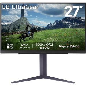LG UltraGear 27GS85Q-B - QHD Gaming Monitor - 180Hz - O/C 200Hz - Nano IPS - 27 inch