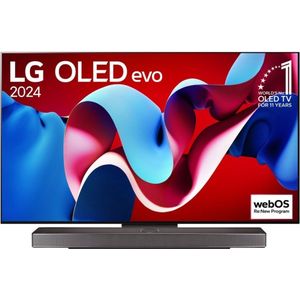 LG OLED55C47LA evo OLED-tv, 55 inch, 139 cm, met AI α9 Gen7 4K processor, webOS 24, Dolby Vision, tot 120Hz, modeljaar 2024