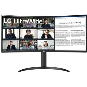 LG - 34WR55QK-B - QHD Curved Ultrawide Monitor - USB-C 65w - 34 inch