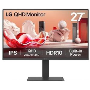 LG - 27BA45QB - Beeldscherm - Zwart - 27 inch - 2K Resolutie - LCD Technologie