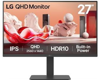 LG - 27BA45QB - Beeldscherm - Zwart - 27 inch - 2K Resolutie - LCD Technologie